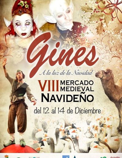 Cartel del Mercado Medieval y Navideño de Gines 2014