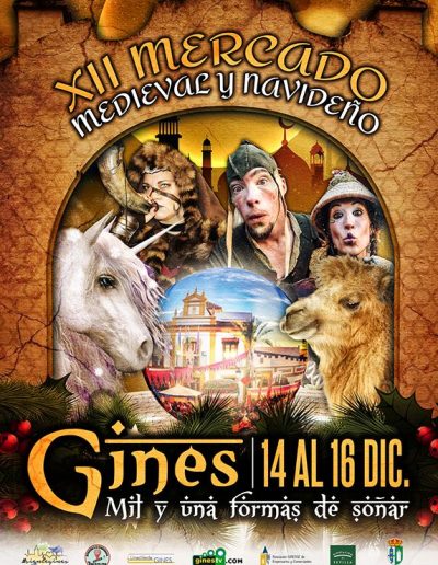 Cartel del Mercado Medieval y Navideño de Gines 2018
