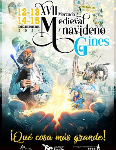 Cartel del Mercado Medieval y Navideño de Gines 2024